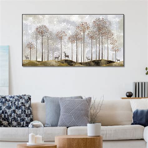 Ethereal Forest with Graceful Deer Wall Painting – Nestroots