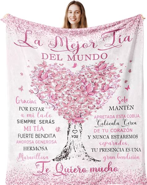 Tia Blanket 60"x50", Regalos para Tía Navidad, Aunt Gifts in Spanish ...