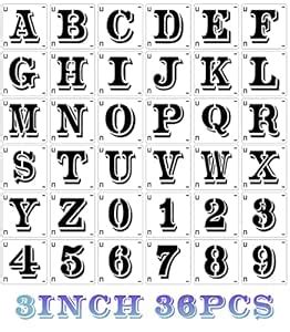 Dequera Basic Letter Stencils 10inch/36pcs : Amazon.in: Home & Kitchen