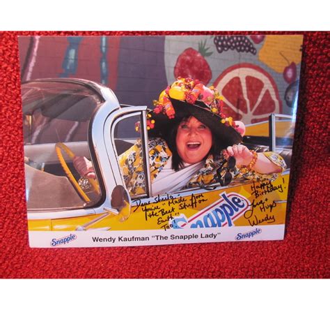 Celebrity Wendy Daugman "The Snapple Lady" Autograph