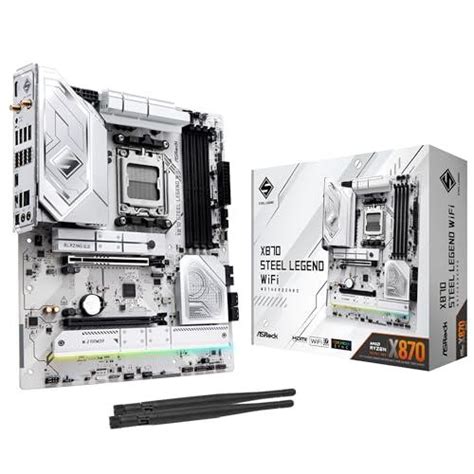 ASRock X870 Steel Legend WiFi 7 AMD Ryzen Socket AM5 ATX Motherboard ...