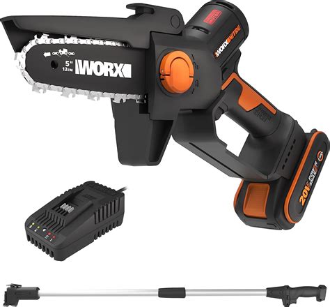 WORX NITRO Mini Tronçonneuse sans Fil 20V, Moteur Brushless, PowerShare ...