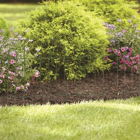 1-in x 18-in x 32-in Green powder coated Metal Steel Garden edging in ...