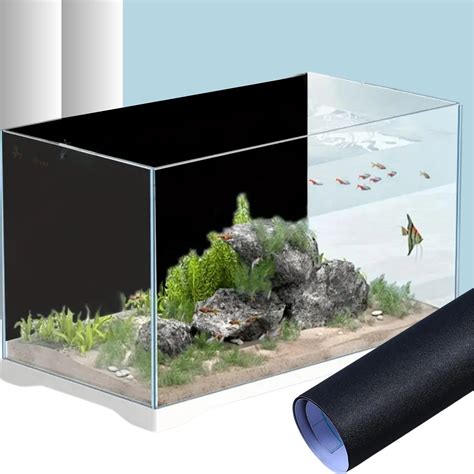 VAYINATO® 2 x 3 Feet Aquarium Fish Tank Black Background Sticker Poster ...