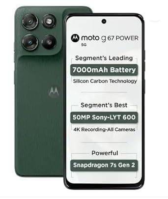Motorola G67 Power 5G (Pantone Cilantro, 8GB RAM, 128GB Storage) | 6.7 ...