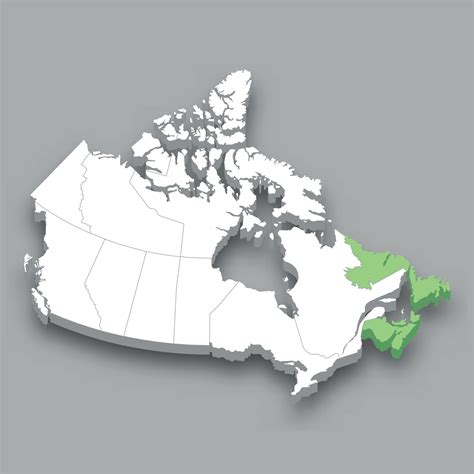Atlantic Canada region location within Canada map 25355699 Vector Art ...