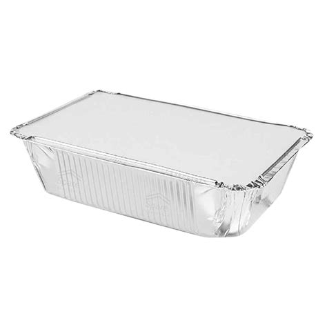 Shop Disposable Aluminium Foil Container With Lid - 450 ml 10 Pieces at ...