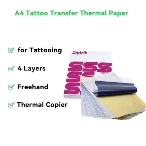 Spirit Tattoo Transfer Paper A4 Size Free Hand Thermal Copier Stencil ...