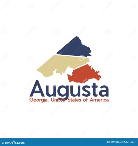 Augusta City Map Geometric Creative Design Stock Vector - Illustration ...