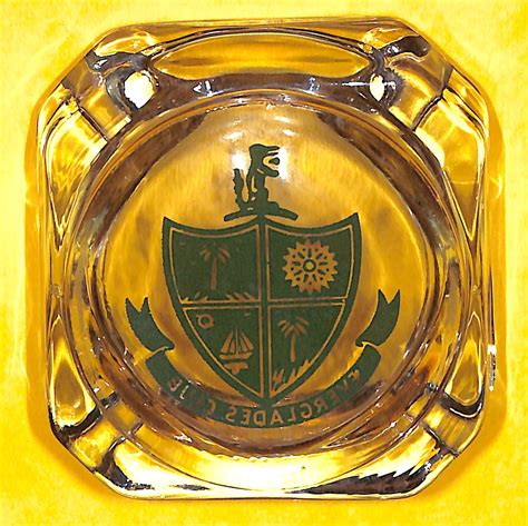 "The Everglades Club Palm Beach Glass Ashtray"