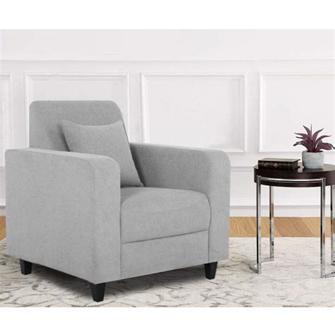 Furny Eleana One Seater Sofa (Light Grey) : Amazon.in: Home & Kitchen