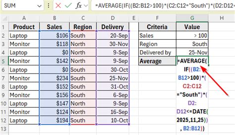 How to Use AVERAGEIF Function with Multiple Criteria in Excel - Excel ...
