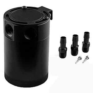 ausing Universal Racing Baffled 3-Port Oil Catch Can Tank Reservoir ...