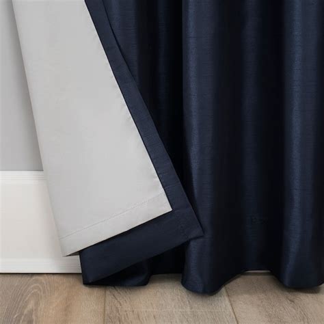 Sun Zero 95-in Navy Blue Blackout Standard Lined Back Tab Single ...
