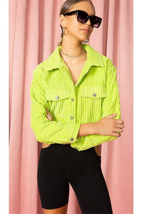 superdown Cropped Trucker Jacket in Neon Green | REVOLVE