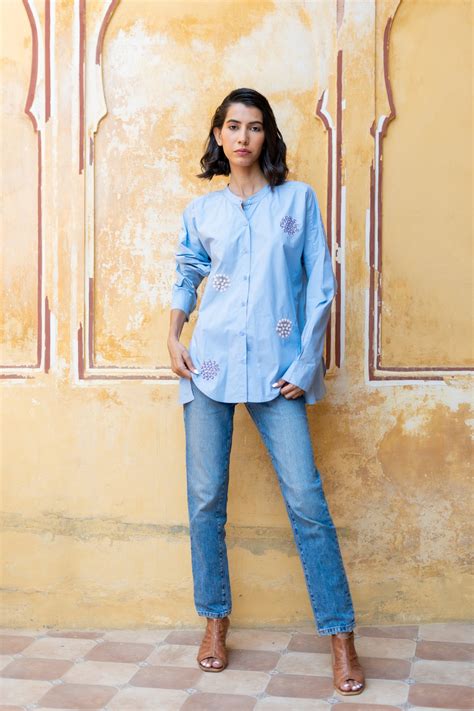 Jean Shirt Blue – SHOPURAIB
