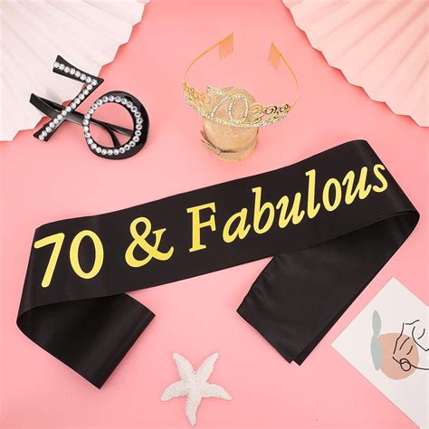 Fuyamp 70th Birthday Tiara and Sash,Happy 70th India | Ubuy