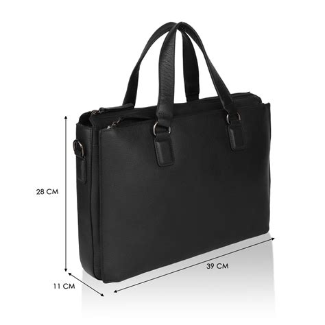 Nexa: Pebbled Leather Laptop Bag (Black) – MASHAK