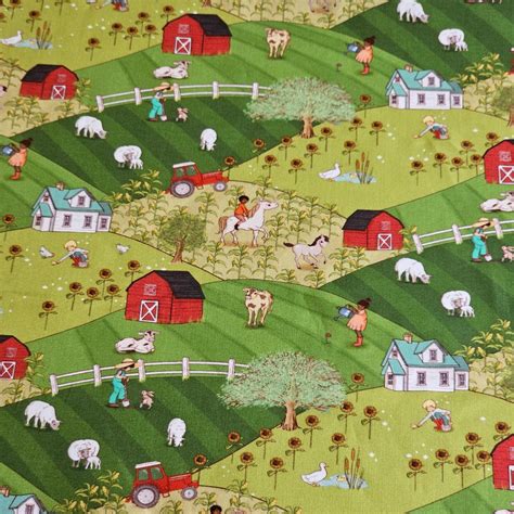 Michael Miller Belle & Boo Farm Days farm hill 再入荷！ ベルアンドブー ベルブー マイケル ...