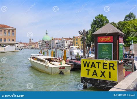 Pier of Water Taxi in Venice Editorial Stock Photo - Image of europe ...