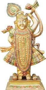 Brass Gift Center Brass Shree Nath ji With handwork Color Lacquer ...