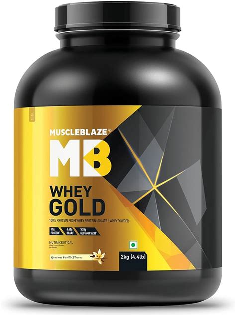 MuscleBlaze Whey Gold, 100% Whey Protein Isolate, Labdoor USA Certified ...