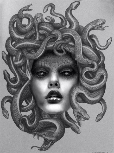 Full Body Greek Mythology Medusa Drawing - Drawing Tips Guide