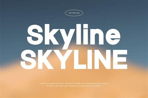 Skyline Regular Font | xFonts.pro