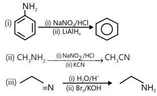 Methyl amine to methyl cyanide - Brainly.in