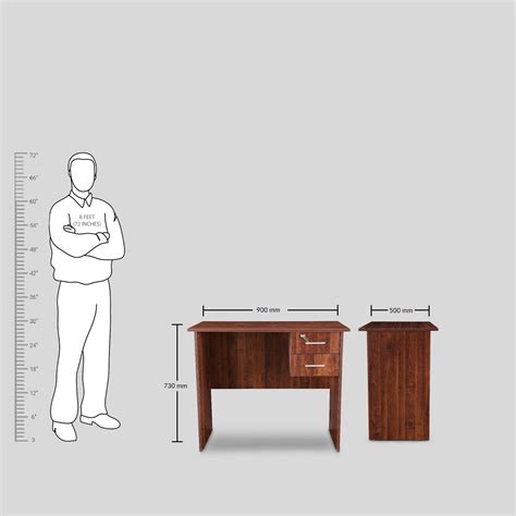 Buy Simply Engineered Wood Study Table in Walnut Colour Online - 55% ...