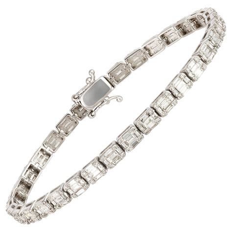 Faux Diamond Tennis Bracelet White Gold at Elias Hull blog