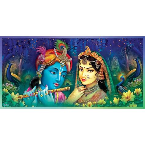 21 Beautiful Radha Krishna Painting On Canvas HD wall canvas