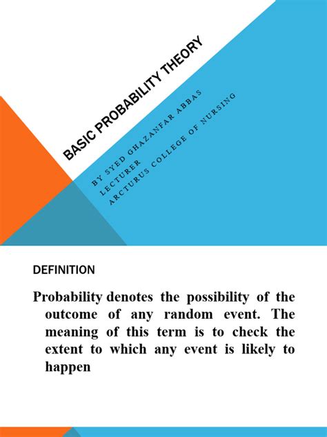 Basic Probability Theory 的图像结果