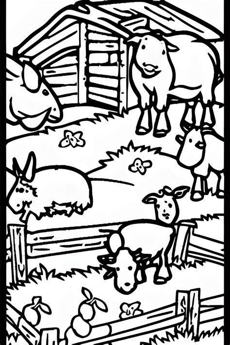 Simple Farm Coloring Pages
