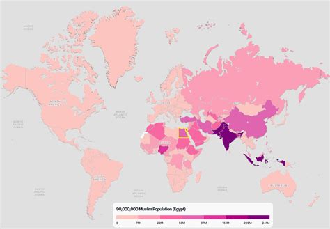Muslim Population Map - Guide of the World