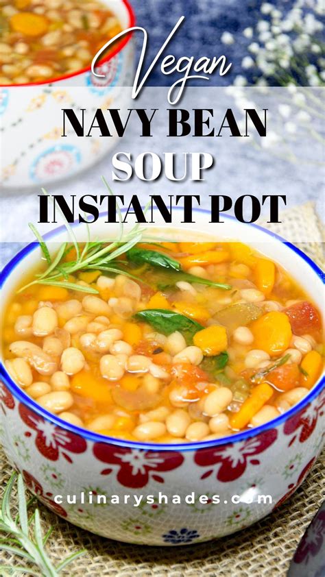 Instant Pot Navy Bean Soup - Culinary Shades