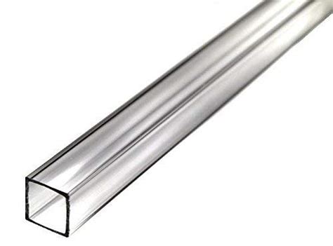 Acrylic Rigid Square Tube 3/8" ID 1/2" OD 1/16" Wall x 24" Length, 6 ...
