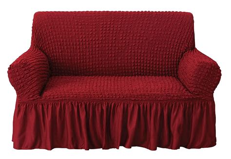 Bubble Frill Couch Cover-Maroon – House of quirk