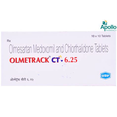 Olmetrack CT 6.25 Tablet 10's Price, Uses, Side Effects, Composition ...