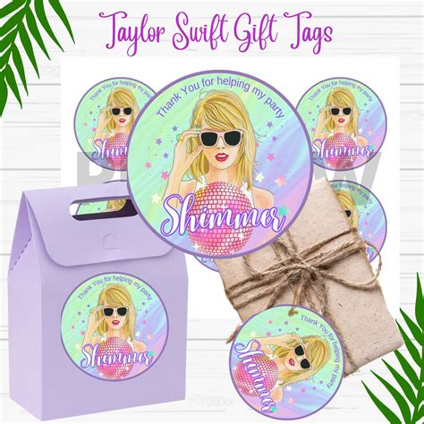 Taylor Swift Gift Tags Party Favor Labels - Printable Instant Download ...