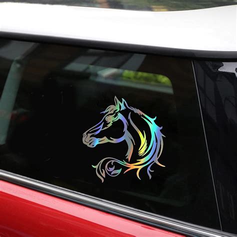 Buy wipersigns 2Pack Horse Head Beautiful Silhouette Decal Bumper ...
