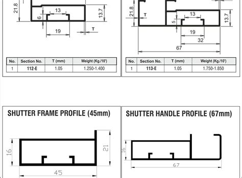 Aluminium Profile| G Section | 45-68MM Frem Shutter| Sliding Solutions ...