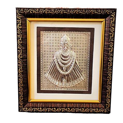 Sandhya Craft 999 Pure Silver Shyam Baba Frame for Home, Office, Pooja ...
