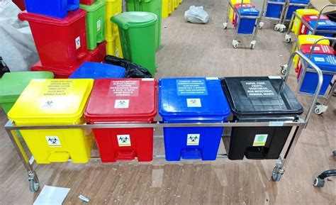 Bio Medical Waste Trolley - Bio Medical Waste Segregation Trolley 4 BIN ...