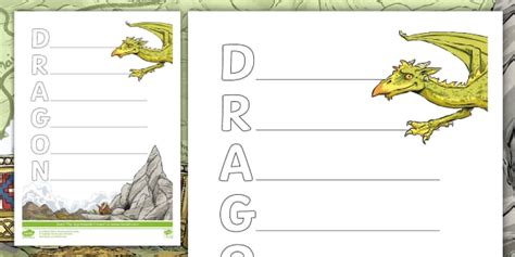 Dragon Acrostic Poem | Primary Resources (teacher made)