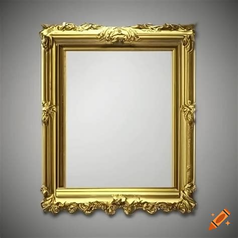 Ornate gold picture frame on Craiyon