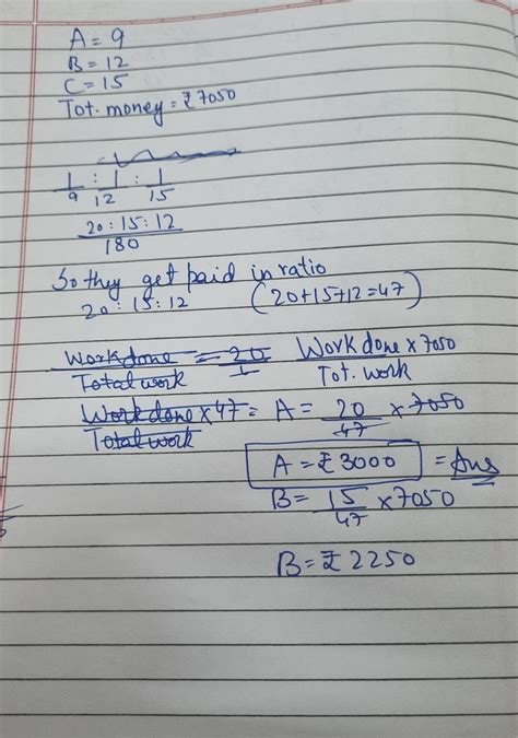 A can do a piece of work in 9 days, B in 12 days and C in 15 days. They ...