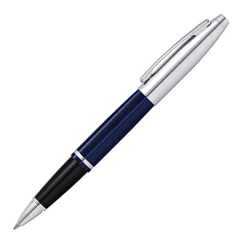 Cross Calais Chrome & Blue Lacquer Roller Ball Pen | Buy Online |Cross ...