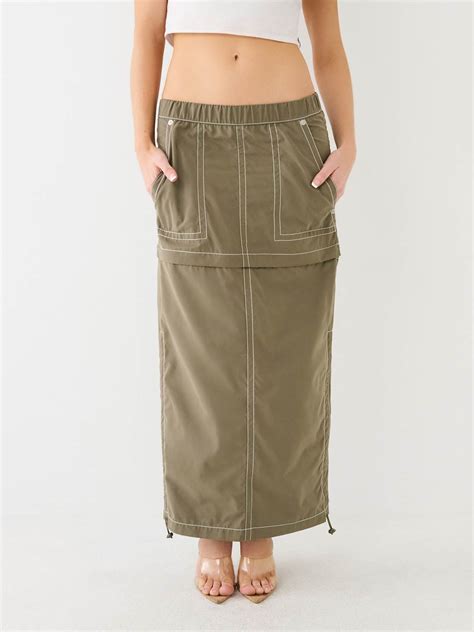 CONVERTIBLE SADIE MAXI CARGO SKIRT