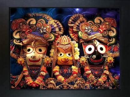 RV SALES Lord Jagannath Photo Frame Wall Hanging (Multicolor) Religious ...